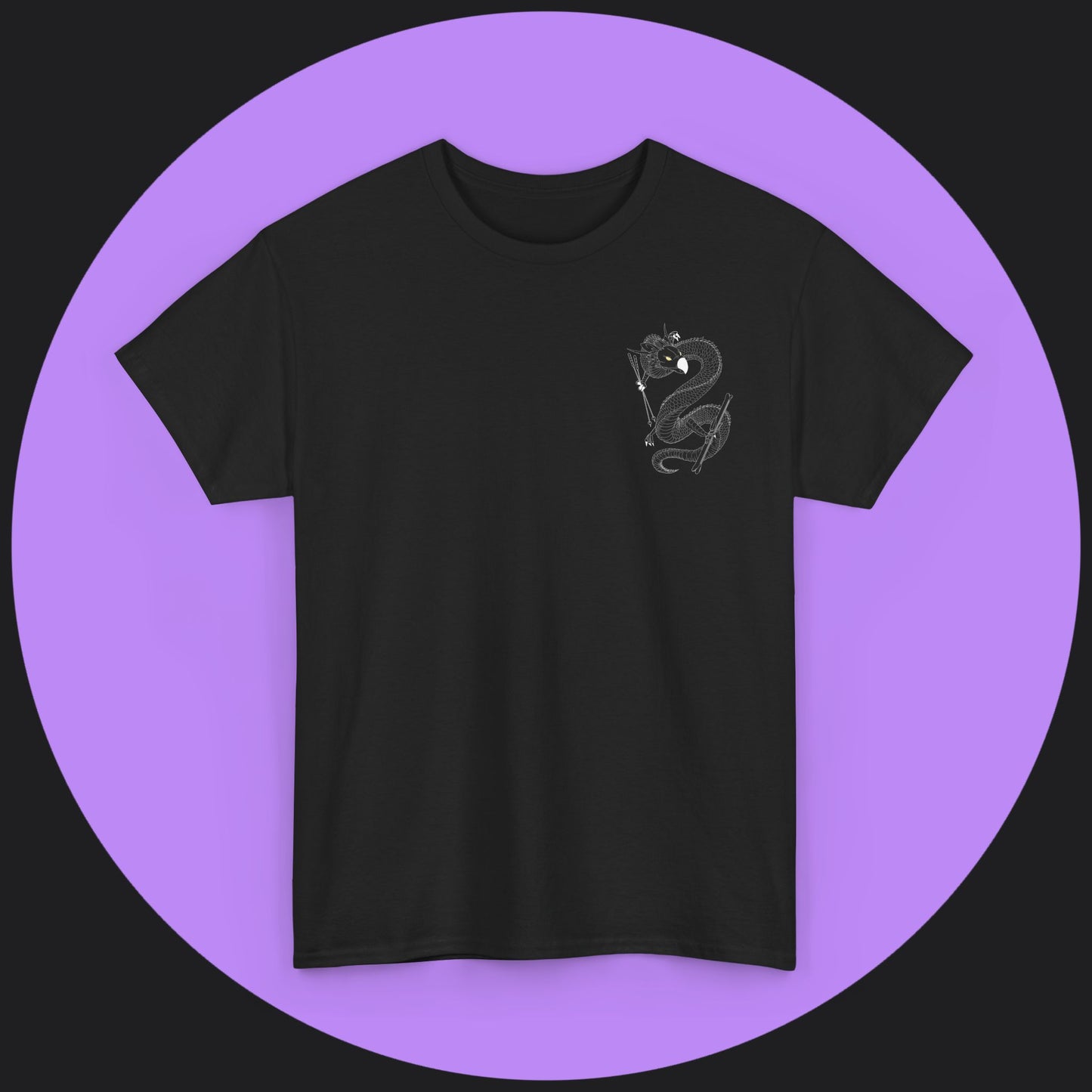 Unisex Heavy Cotton Tee - Snow Devil Front and Back