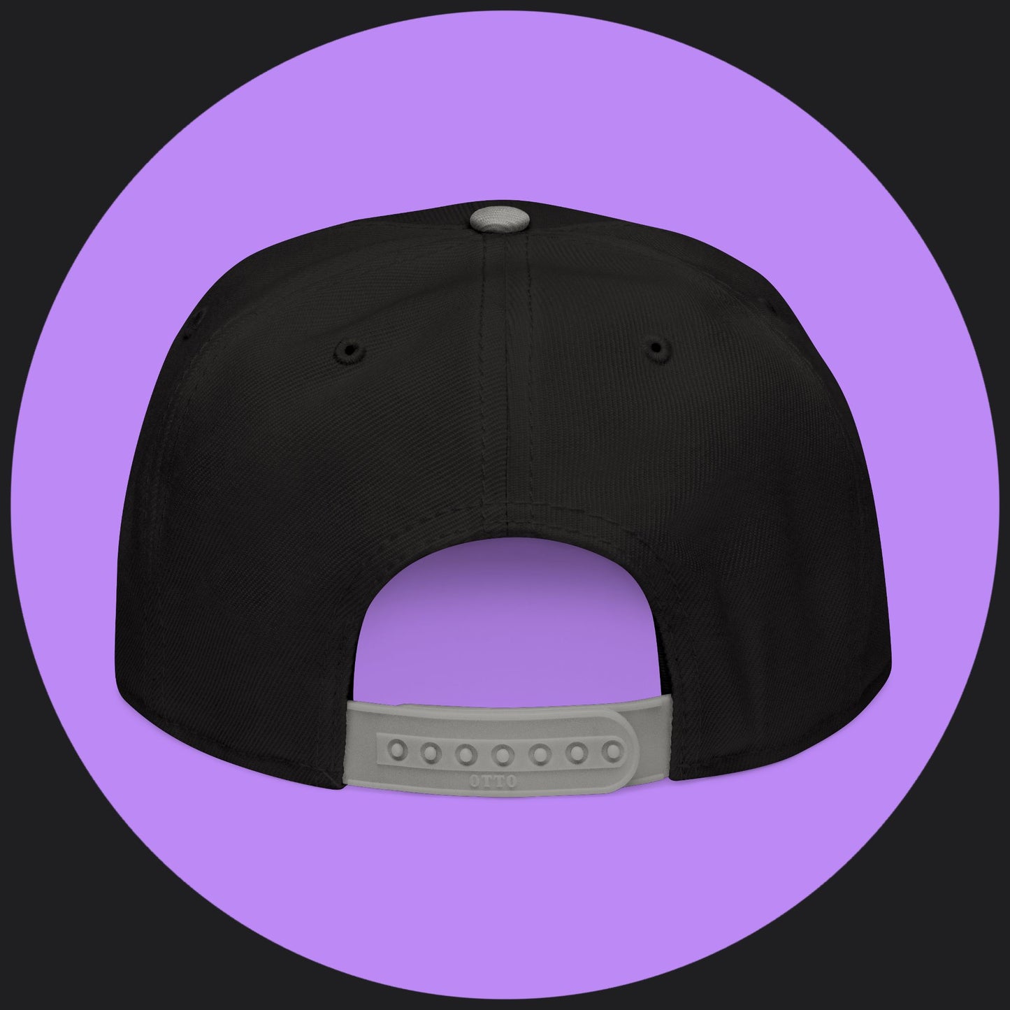 Snapback Hat - White Embroidery