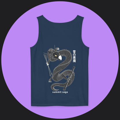 Unisex Tank Top - Summit Saga Text Front and Snow Devil Back Print