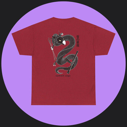 Unisex Heavy Cotton Tee - New Chest Print and Classic Snow Devil