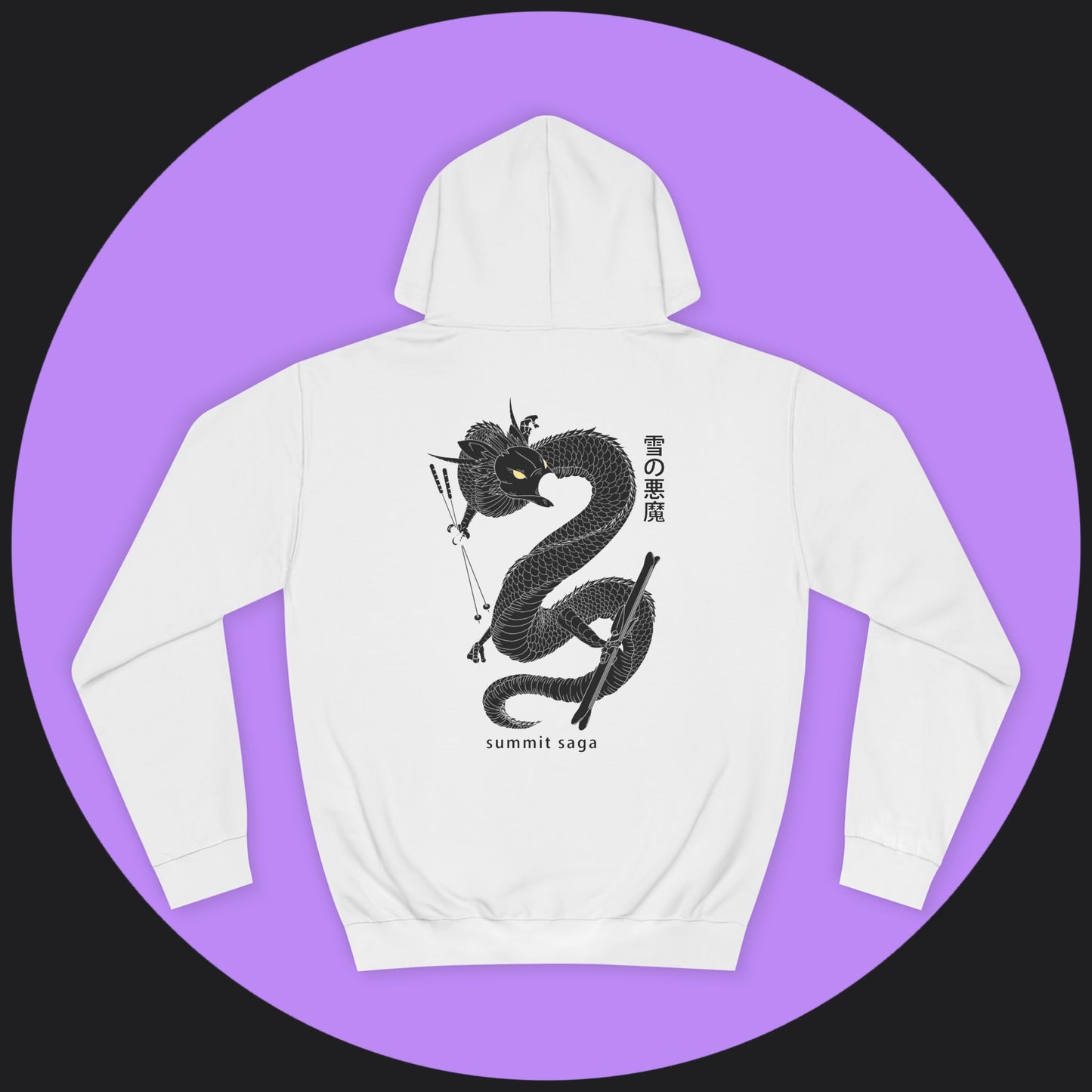 Unisex Hoodie - New Chest Print and Classic Snow Devil