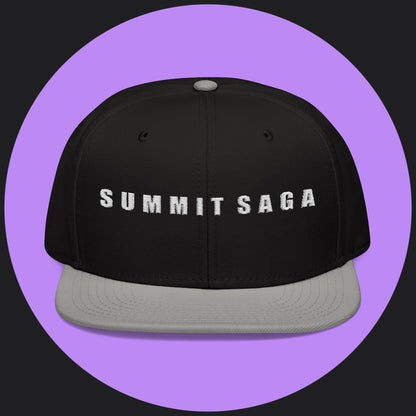 Snapback Hat - White Embroidery
