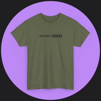 Unisex Heavy Cotton Tee - New Chest Print and Classic Snow Devil