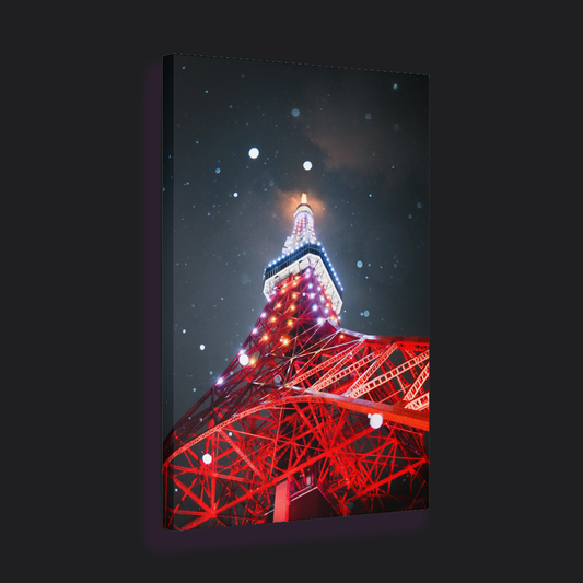 Snowfall at Tokyo Tower
