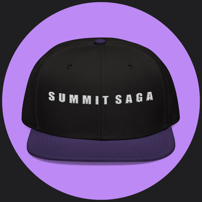 Snapback Hat - White Embroidery