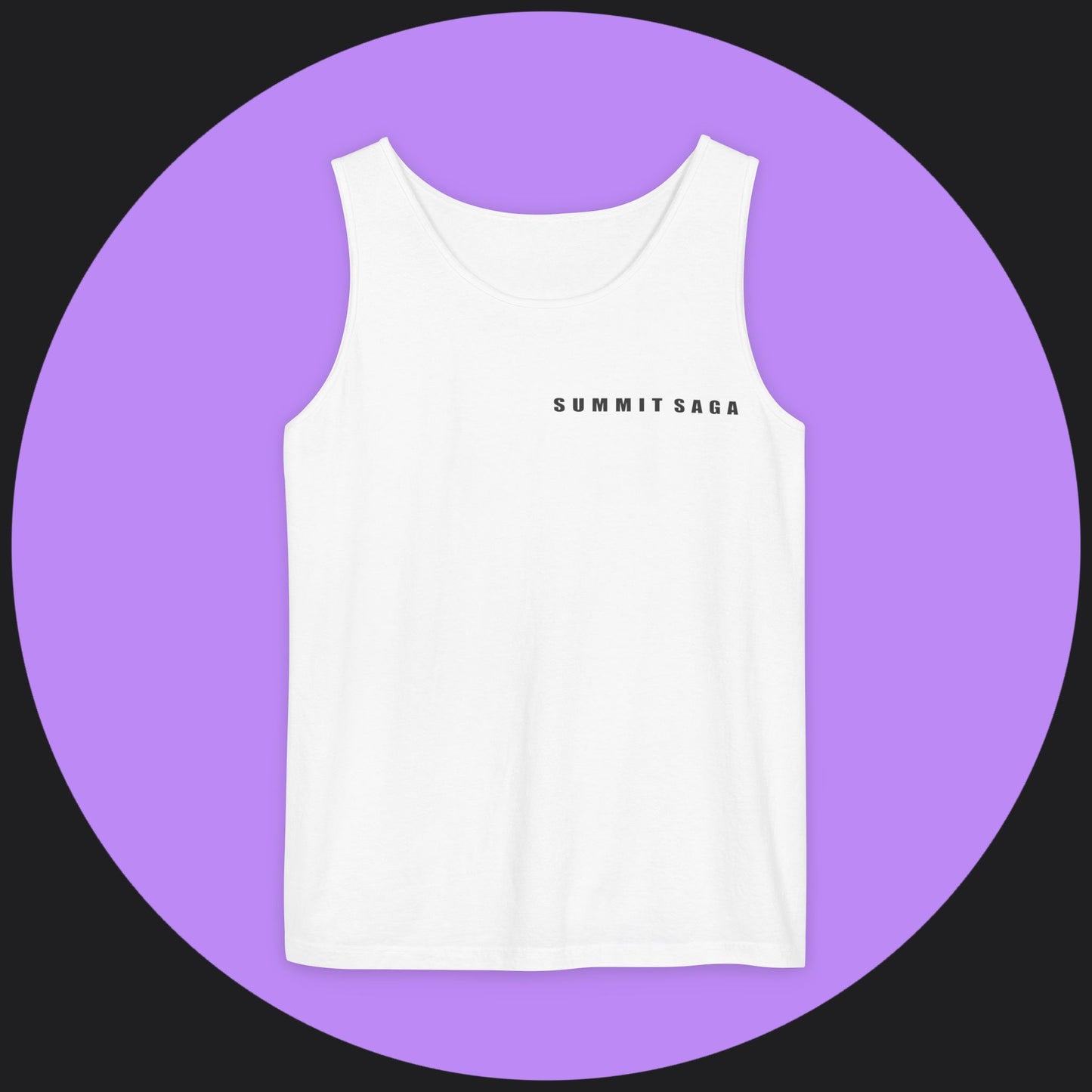 Unisex Tank Top - Summit Saga Text Front and Snow Devil Back Print