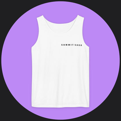 Unisex Tank Top - Summit Saga Text Front and Snow Devil Back Print