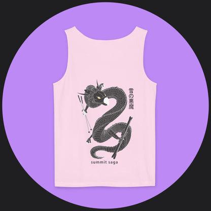 Unisex Tank Top - Summit Saga Text Front and Snow Devil Back Print