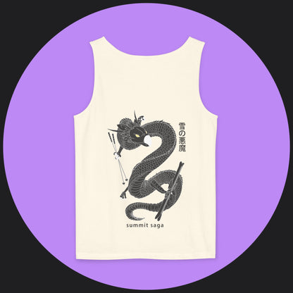 Unisex Tank Top - Summit Saga Text Front and Snow Devil Back Print