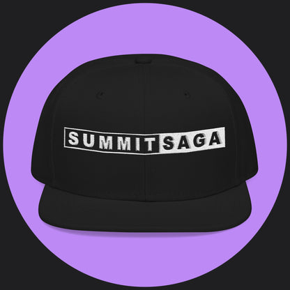 Snapback Hat - White Embroidery