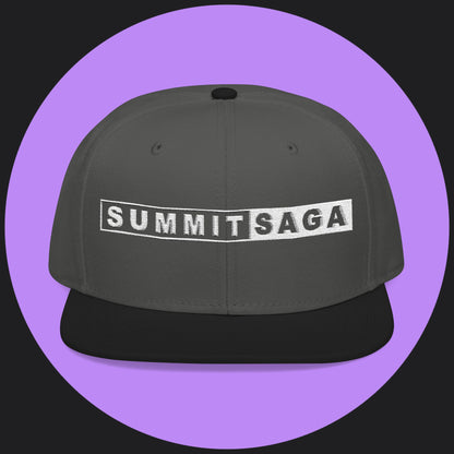 Snapback Hat - White Embroidery