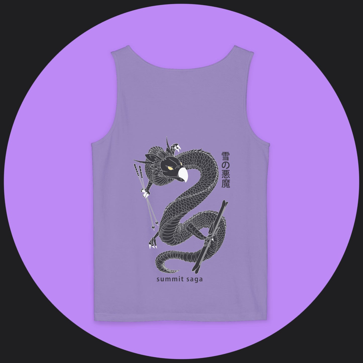 Unisex Tank Top - Summit Saga Text Front and Snow Devil Back Print