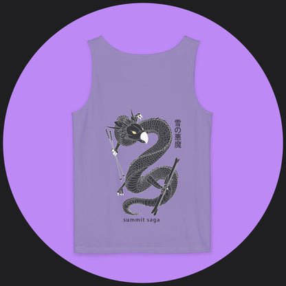 Unisex Tank Top - Summit Saga Text Front and Snow Devil Back Print