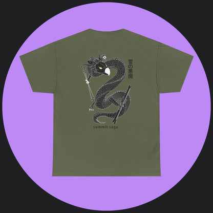 Unisex Heavy Cotton Tee - New Chest Print and Classic Snow Devil