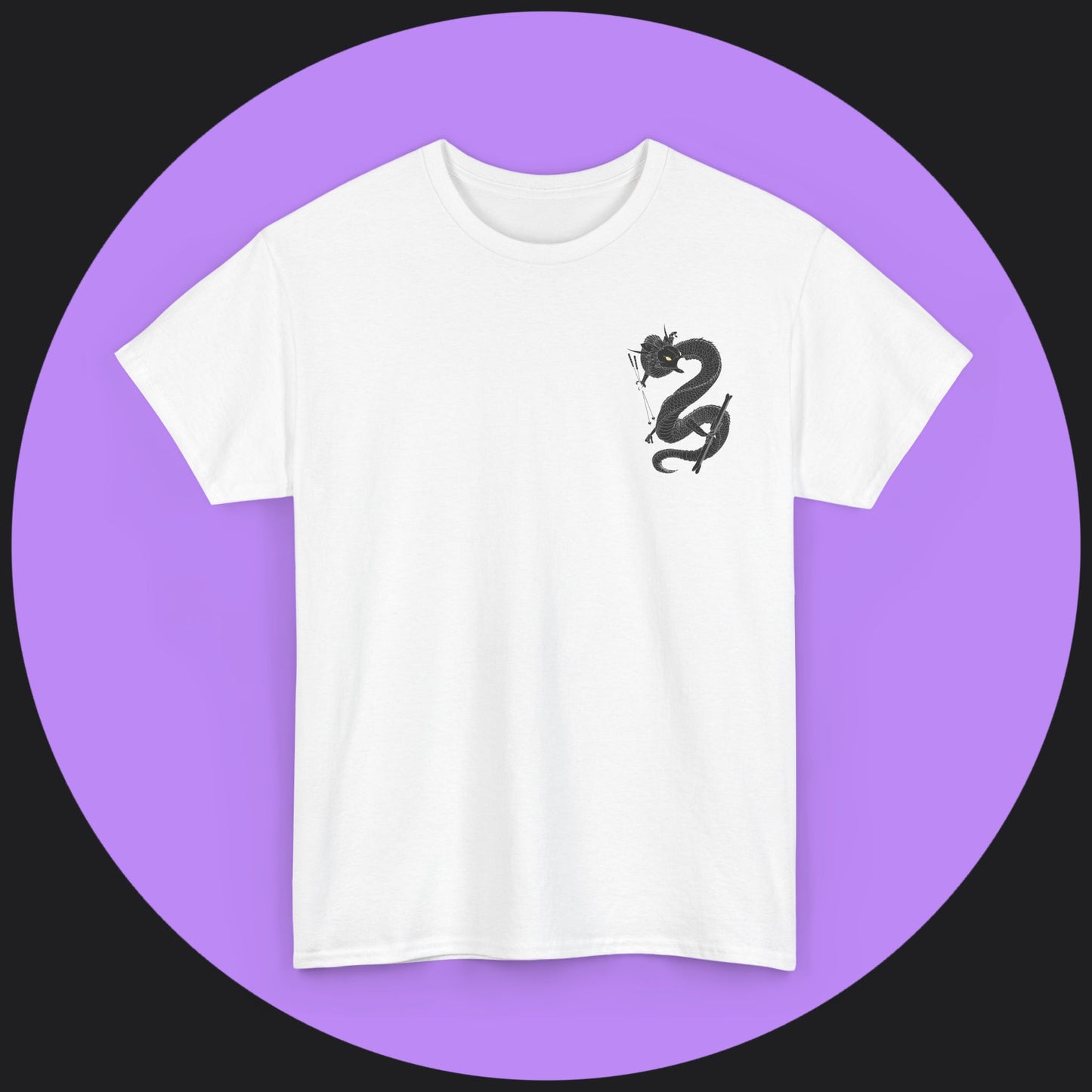 Unisex Heavy Cotton Tee - Snow Devil Front and Back