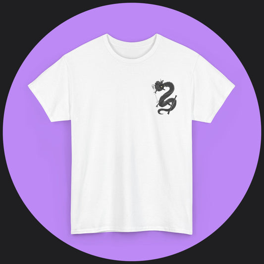 Unisex Heavy Cotton Tee - Snow Devil Front and Back