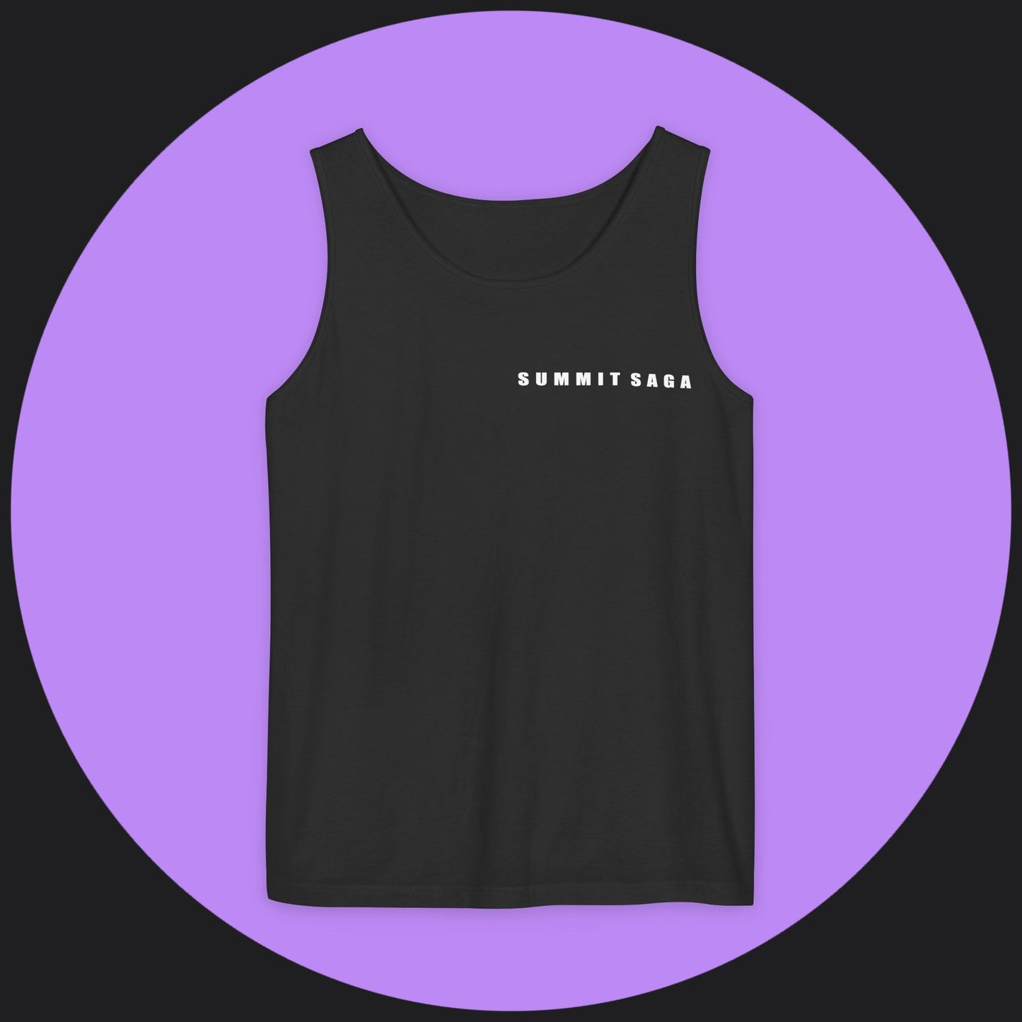 Unisex Tank Top - Summit Saga Text Front and Snow Devil Back Print