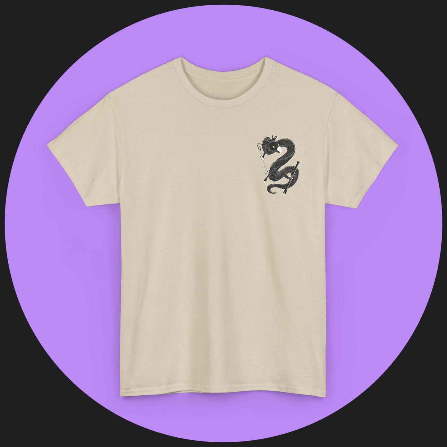 Unisex Heavy Cotton Tee - Snow Devil Front and Back