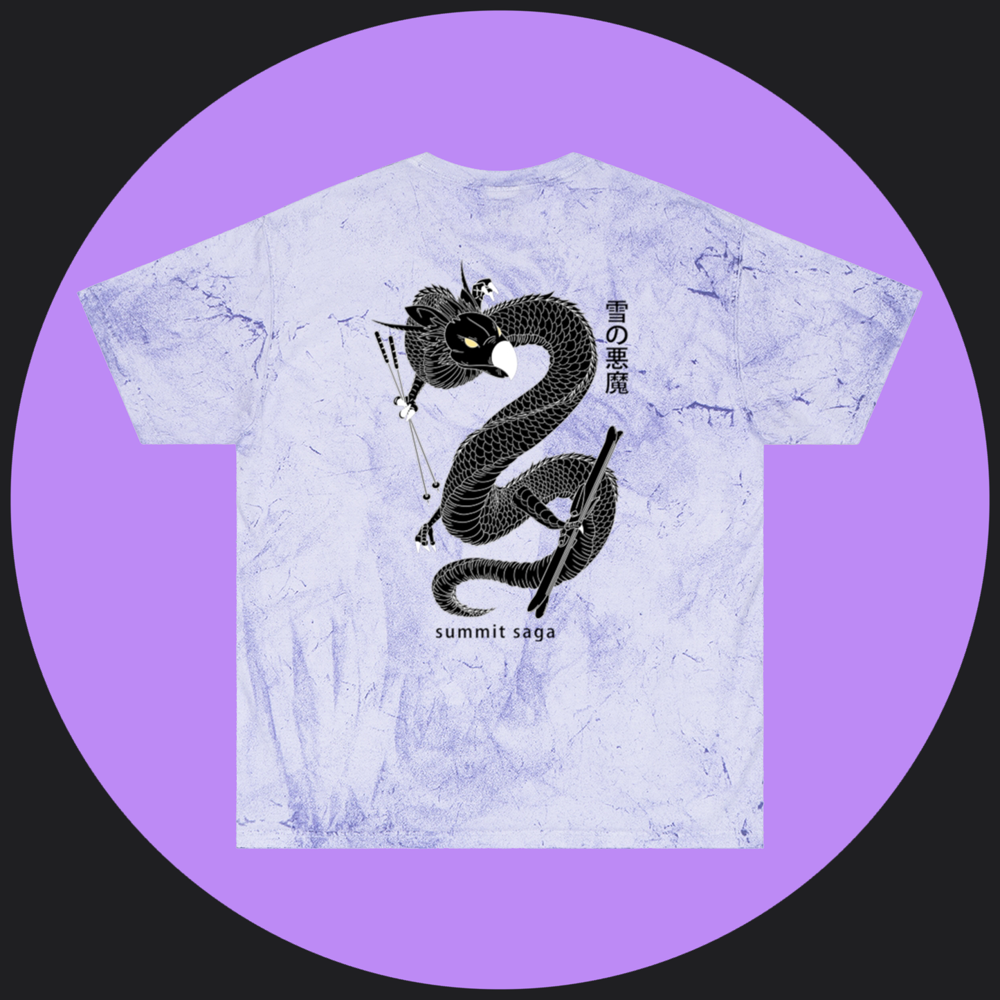 Unisex Color Blast T-Shirt - Snow Devil Front and Back Print
