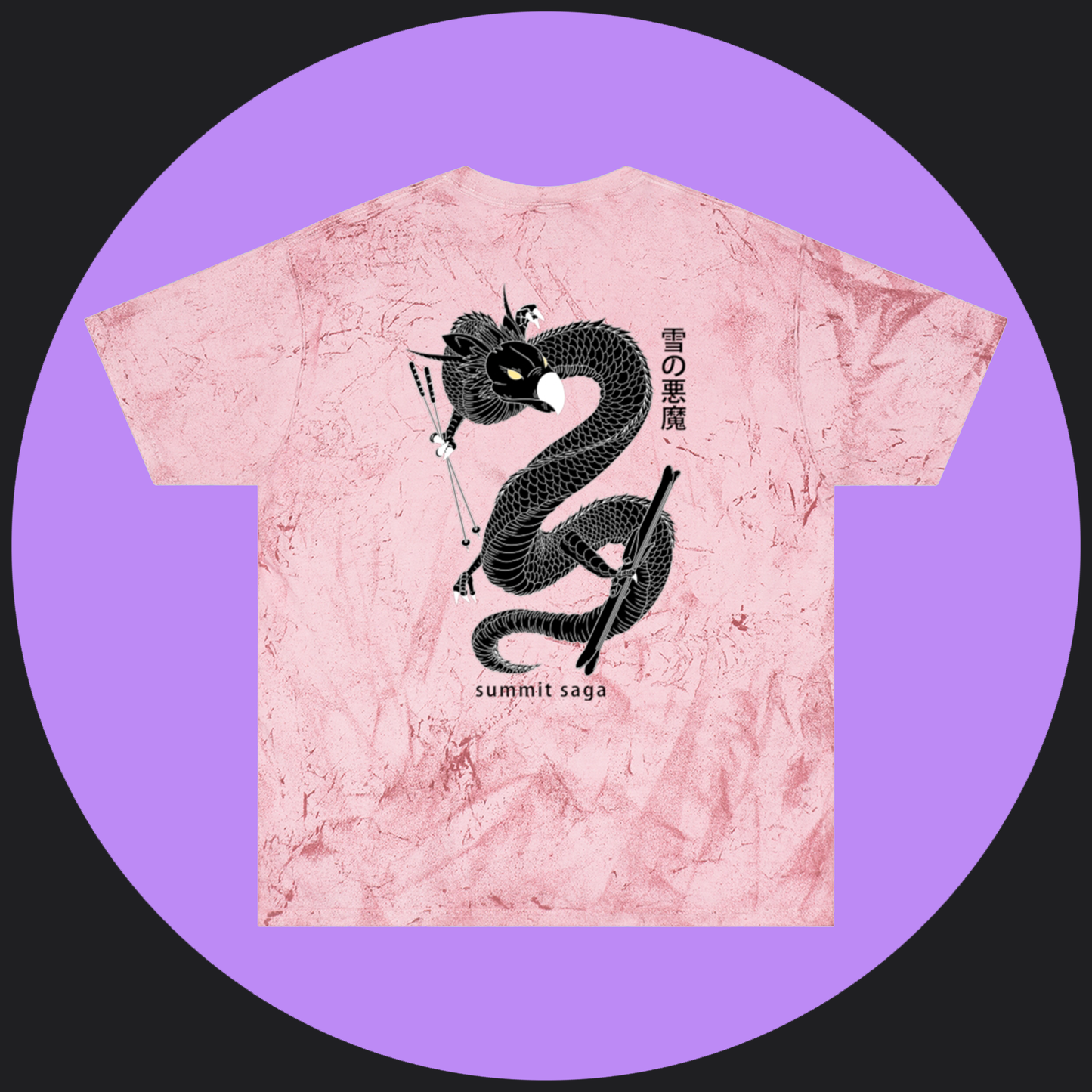 Unisex Color Blast T-Shirt - Snow Devil Front and Back Print