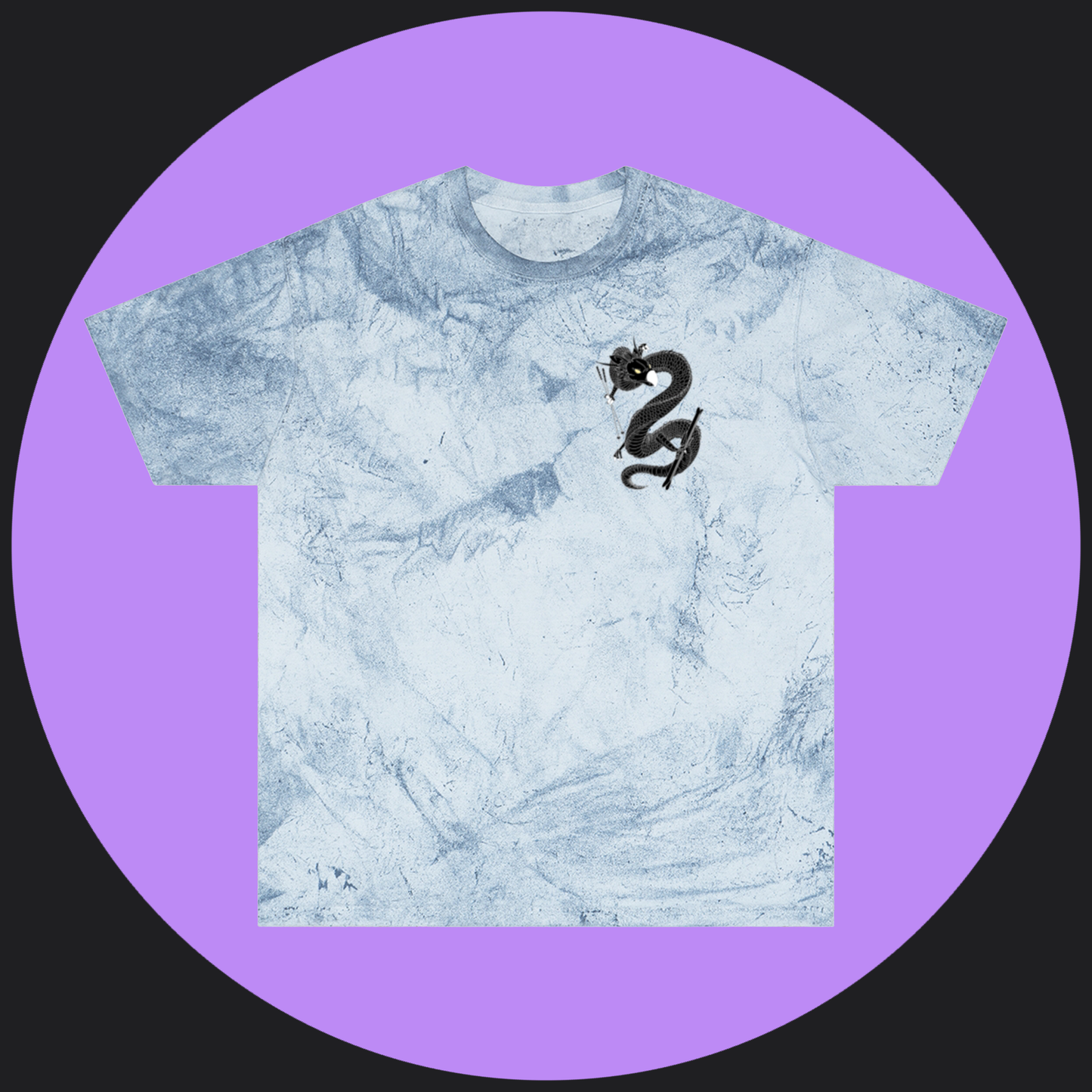 Unisex Color Blast T-Shirt - Snow Devil Front and Back Print