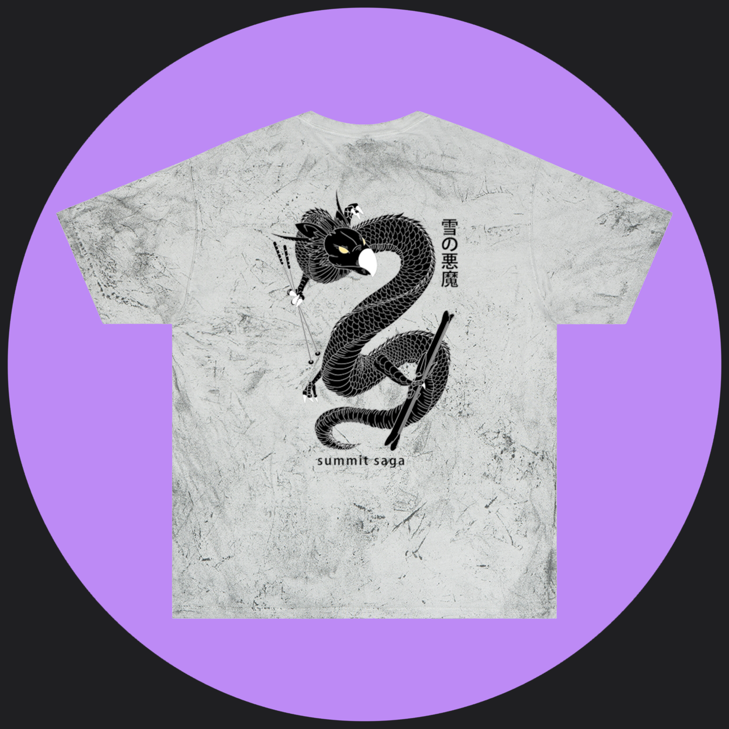 Unisex Color Blast T-Shirt - Snow Devil Front and Back Print